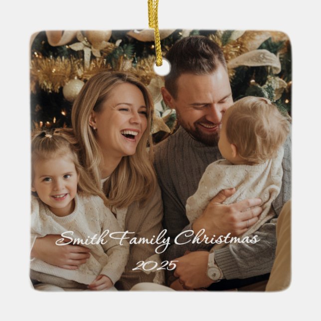 Adorno De Cerámica Square Ceramic Ornament (Anverso)