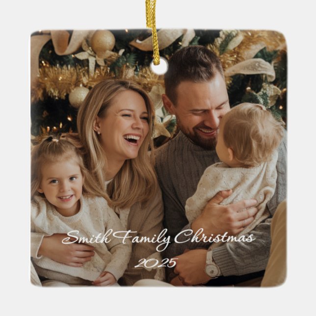 Adorno De Cerámica Square Ceramic Ornament (Anverso)