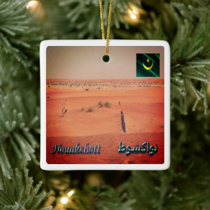 Adorno De Cerámica SR.010 NOUAKCHOTT, Panorama, Mauritania,