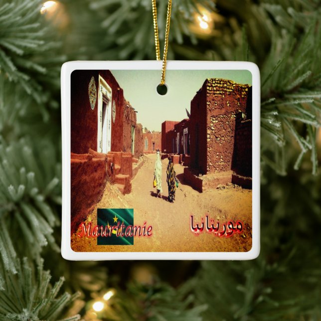 Adorno De Cerámica SR.011 OUALATA, Mauritania, África, (Árbol)