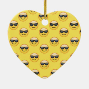 Adorno De Cerámica Sr. Cool Sunglasses Emoji