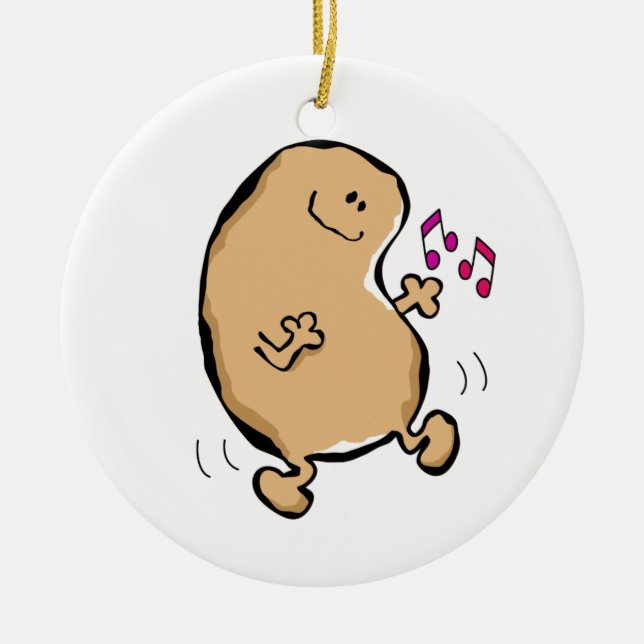 Adorno De Cerámica Sr. Human Bean Doing The Jiggy (Frente)