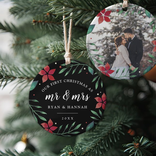 Adorno De Cerámica Sr. y la Sra. | Primera foto de Navidades casados (Subido por el creador)