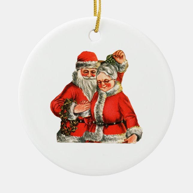 Adorno De Cerámica Sr. y señora Claus (Frente)