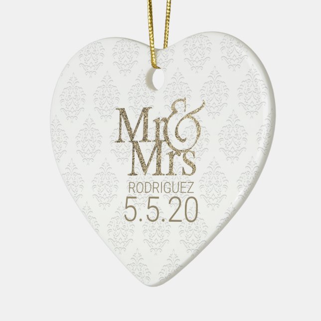 Adorno De Cerámica Sr. y Sra. Keepsake (Izquierda)