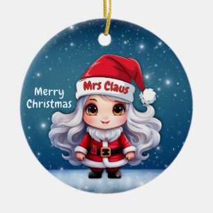 Adorno De Cerámica Sra. Claus Sombrero de Santa 🤶 🎄