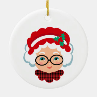 Adorno De Cerámica Sra. Santa Claus