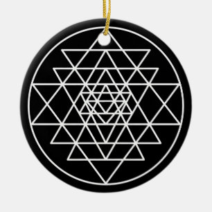 Adorno De Cerámica Sri Yantra