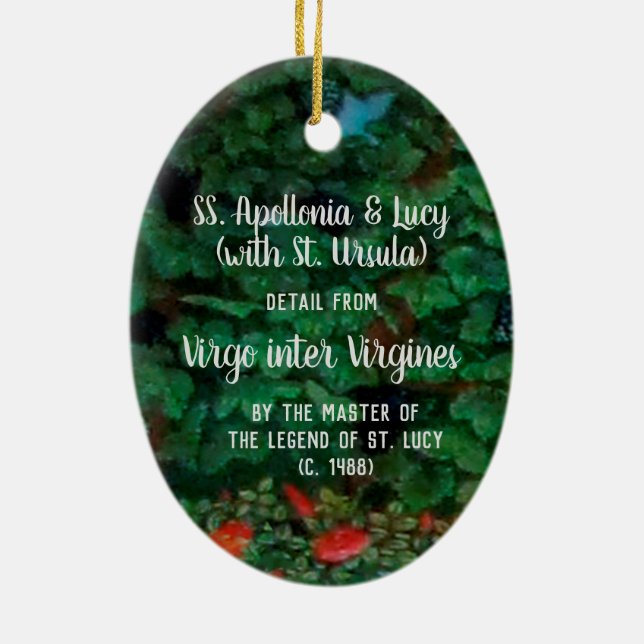 Adorno De Cerámica SS. Apolonia y Lucy (con Santa Ursula) (Atrás)
