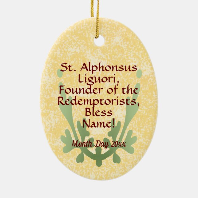 Adorno De Cerámica St. Alphonsus Liguori (SAU 039) (Atrás)