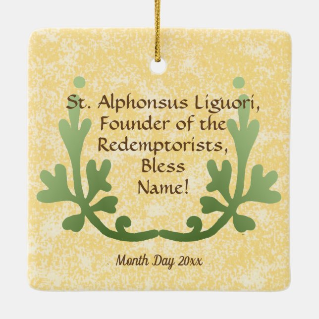 Adorno De Cerámica St. Alphonsus Liguori (SNV 02) (Plaza) (Reverso)