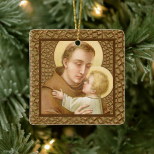 Adorno De Cerámica St. Anthony & the Christ Child (JM 05) DIY Back