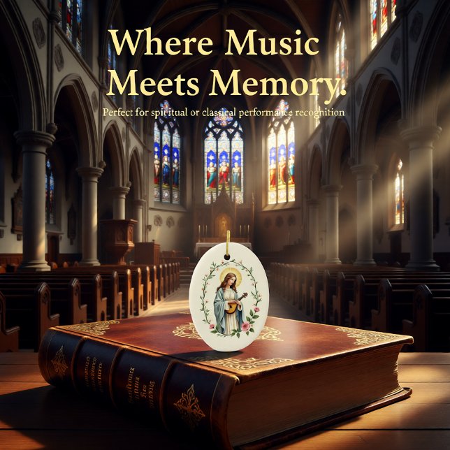 Adorno De Cerámica St Cecilia God's Peace and Blessings Scripture (Subido por el creador)