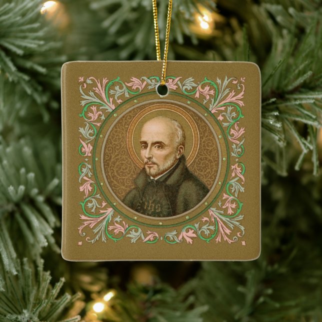 Adorno De Cerámica St. Ignatius Loyola (BK 050; Motto) (Árbol)