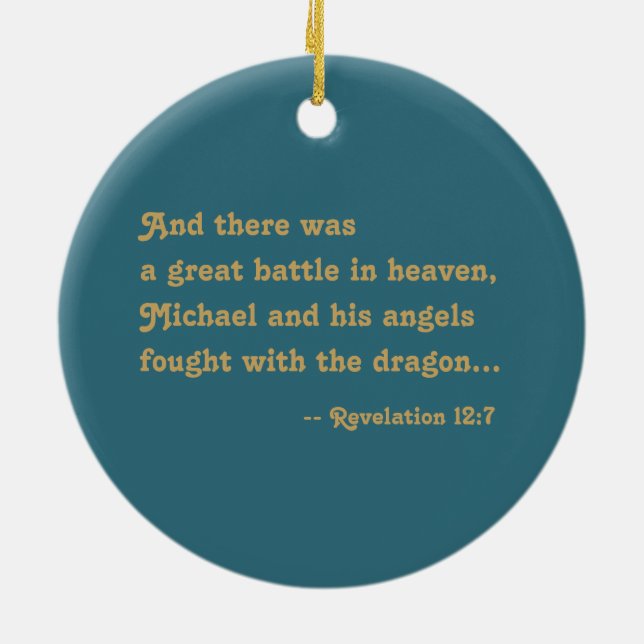 Adorno De Cerámica St. Michael el Archangel (M 010) (Atrás)