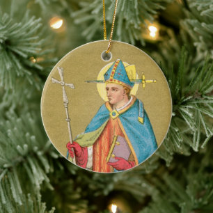 Adorno De Cerámica St. Thomas Becket con espada en Miter (P 005) Cera
