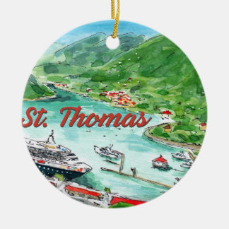 Adorno De Cerámica St. Thomas Ornament