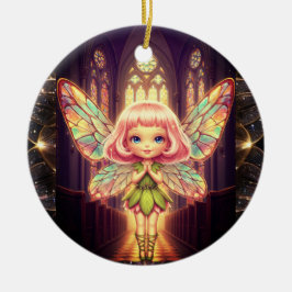 Adorno De Cerámica Stained glass, fairies, cathedrals, prayer