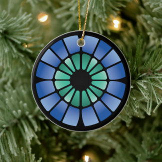 Adorno De Cerámica Stained Glass (Radial - Midnight)