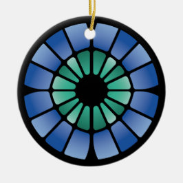 Adorno De Cerámica Stained Glass (Radial - Midnight)