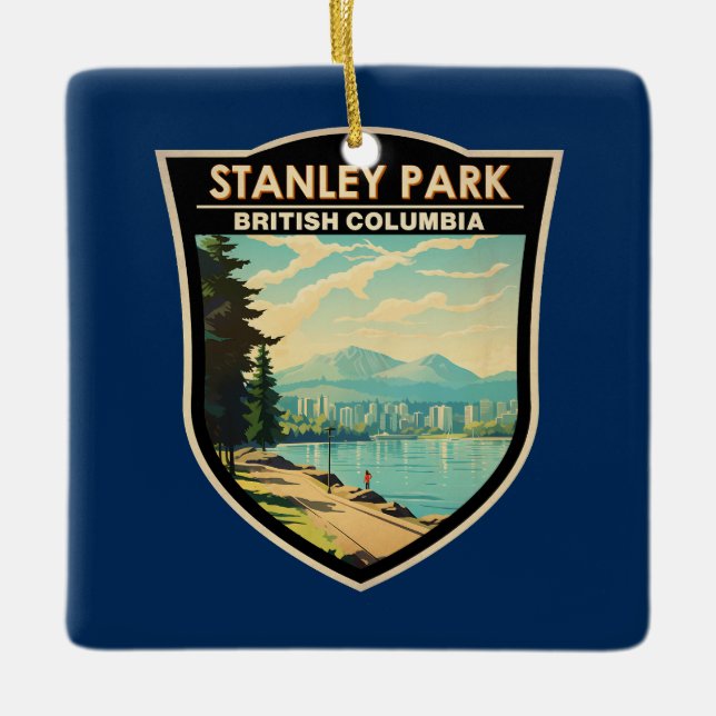 Adorno De Cerámica Stanley Park Vancouver Canadá Viajes de arte (Anverso)