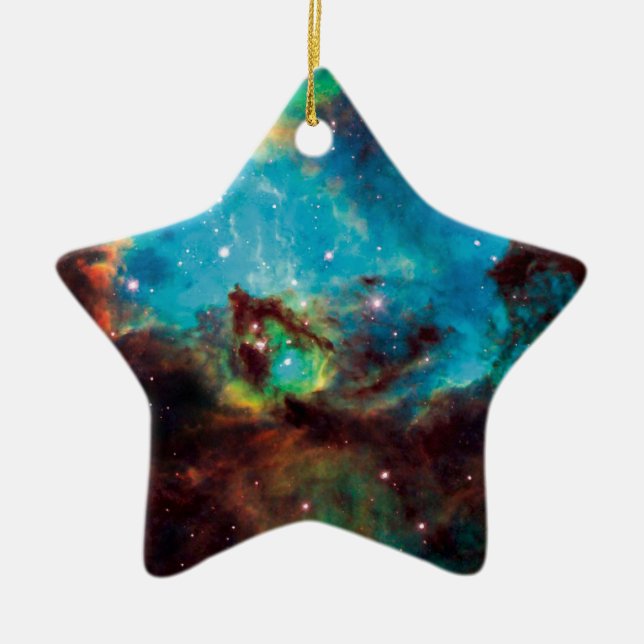 Adorno De Cerámica Star Cluster NGC 2074 Tarantula Nebula Space Photo (Frente)