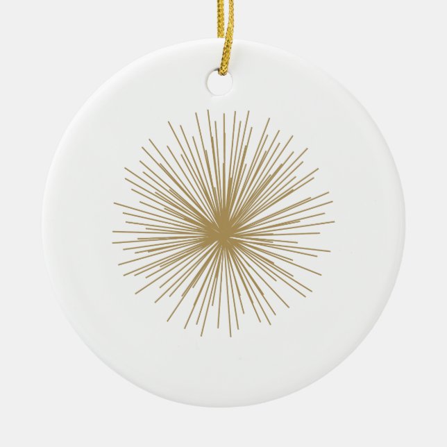 Adorno De Cerámica Starburst Gold Sputnik (Frente)