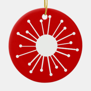 Adorno De Cerámica Starburst Retro de Mid Century