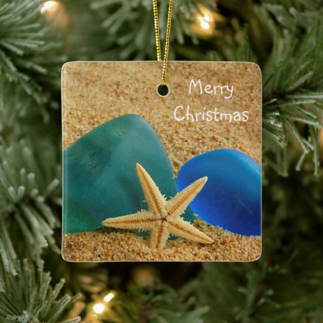 Adorno De Cerámica Starfish and Seaglass Navidades (Árbol)