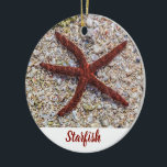 Adorno De Cerámica Starfish Ocean Vintage Beach Retro Souvenir<br><div class="desc">Diseño de estrellas para playa y océano o vacaciones. El retro océano estelar y el recuerdo vintage asteroidea para la isla de verano y los viajes. Obra artística de playa de peces estrella subacuática para turistas y mochileros de playa. Sopor Retro para las vacaciones en la playa, bajo el agua...</div>