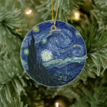 Adorno De Cerámica Starry Night Vincent van Gogh Vintage Paintage Art<br><div class="desc">Vicente van Gogh (neerlandés, 1853 - 1890) Noche estrellada, 1889, Aceite sobre lienzo sin marco: 73 × 92 cm (28, 7 × 36, 2 pulgadas) Este cuadro representa la vista desde la ventana de orientación oriental de la sala de asilo de Van Gogh en Saint-Rémy-de-Provence, añadió. aldea idealizada. Ha estado...</div>