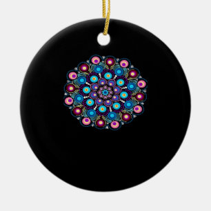 Adorno De Cerámica Starry Night Whimsigoth Dot Mandala
