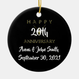 Adorno De Cerámica Starry, personalizable Feliz Aniversario