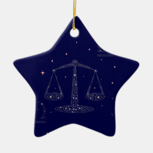 Adorno De Cerámica stars libra