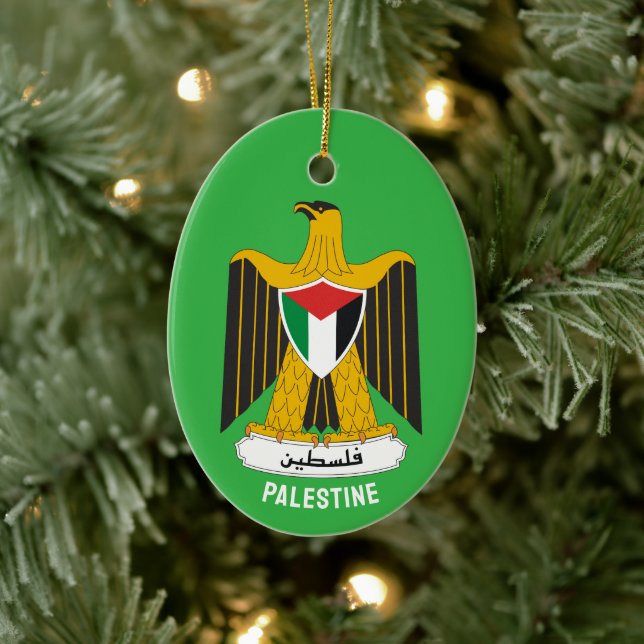 Adorno De Cerámica State of Palestine coat of arms (Árbol)