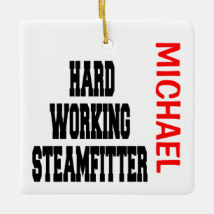 Adorno De Cerámica Steamfitter de trabajo duro