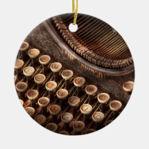 Adorno De Cerámica Steampunk - máquina de escribir - tuckered tambi