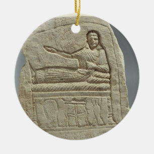 Adorno De Cerámica Stela funerario en nombre de la señora Artemis,