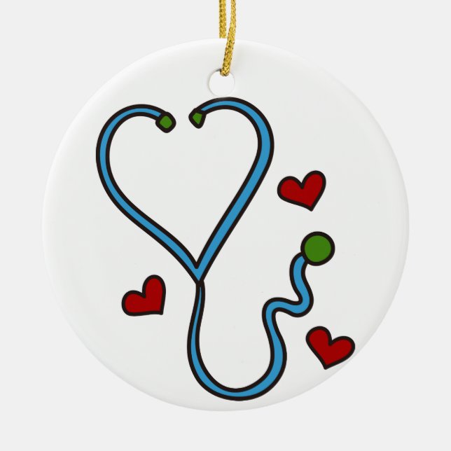 Adorno De Cerámica Stethoscope (Frente)