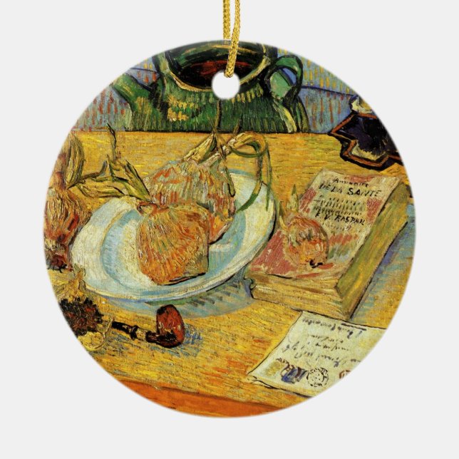 Adorno De Cerámica Still Life with Drawing Board por Vincent van Gogh (Frente)