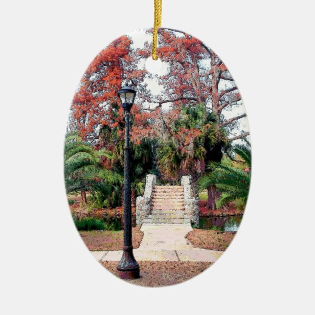 Adorno De Cerámica Stone Bridge City Park New Orleans (Frente)