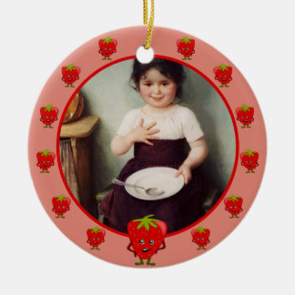 Adorno De Cerámica Strawberry Lover - personalizado de marco de fresa