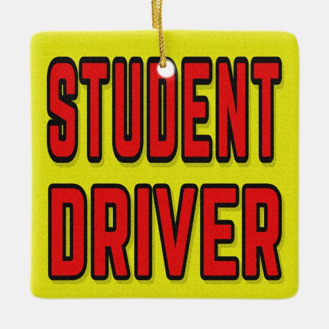 Adorno De Cerámica Student Driver (Anverso)