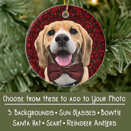 Adorno De Cerámica Su foto con accesorios digitales Gorra Bowtie Etc