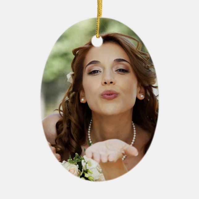 Adorno De Cerámica Su foto de creación (Frente)