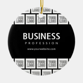 Adorno De Cerámica Su patrón de logotipo en mosaico y nombre comercia