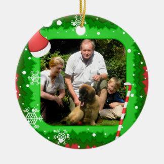 Adorno De Cerámica ¡Su propia foto en un marco del navidad! -