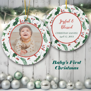 Adorno De Cerámica Su propia plantilla de fotos Borde de Agujero Rojo