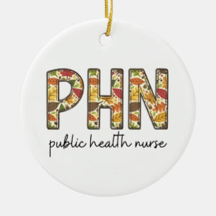 Adorno De Cerámica Sudadera de enfermera de salud pública PHN RN Cami