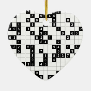 Adorno De Cerámica sudoku blanco negro